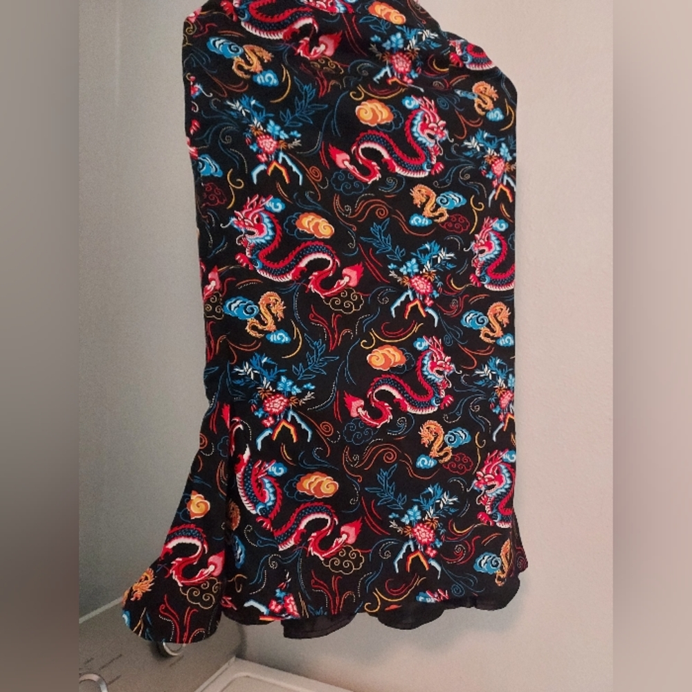 Dragon print skirt